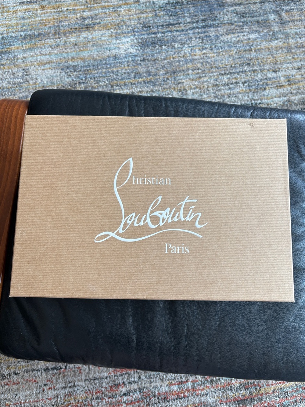 Christian Louboutin Tan Box with White Logo